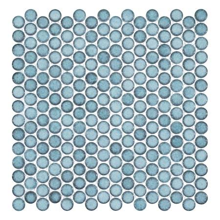 Andova Tiles Honoro-Bulbi 3/4 in. Penny Round Smooth Glass Mosaic Wall & Floor Tile Andova Tiles